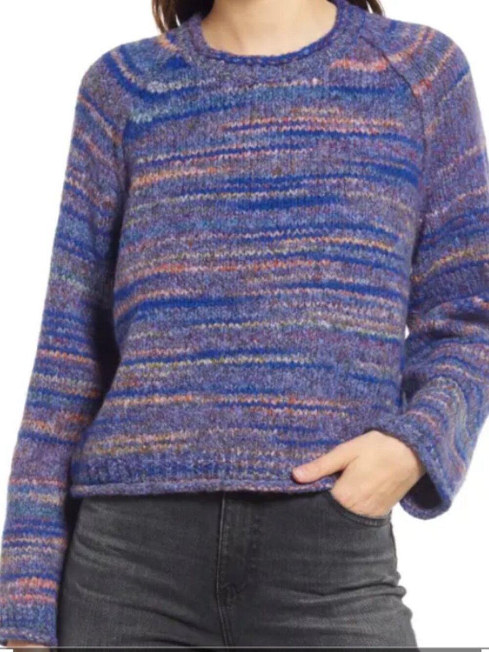 Madewell Kersdale Space Dye Pullover Sweater Size Large